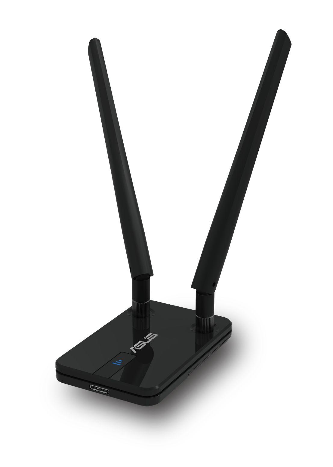 Adaptador de Rede USB Wi-Fi ASUS USB-AC58 (Wi-Fi 5 - 867 Mbit/s - Dual-band - Preto)