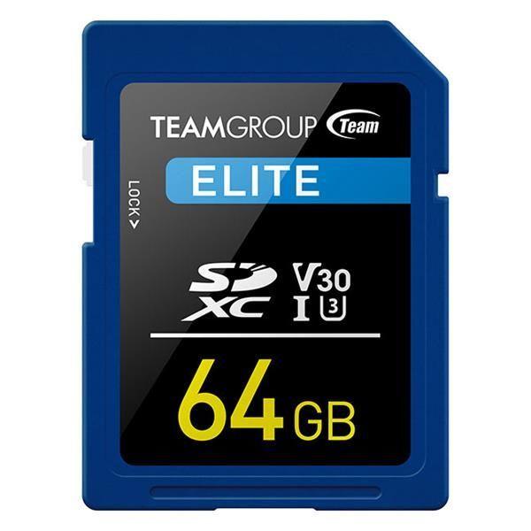 Cartão de Memória SDXC TEAM GROUP Elite (64GB - Classe 10 - 90 MB/s - Azul)