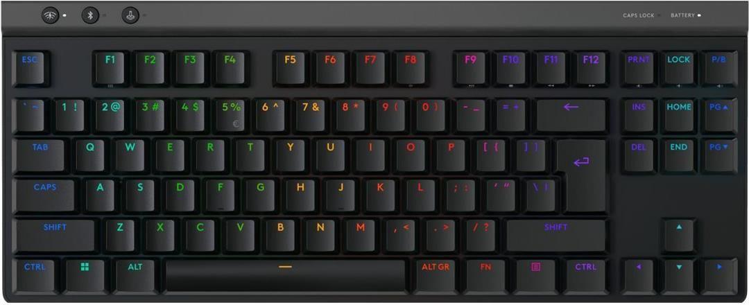 Teclado LOGITECH G515 LIGHTSPEED TKL (Estados Unidos - Logitech GL Tactile - RF sem fios + Bluetooth - Preto)