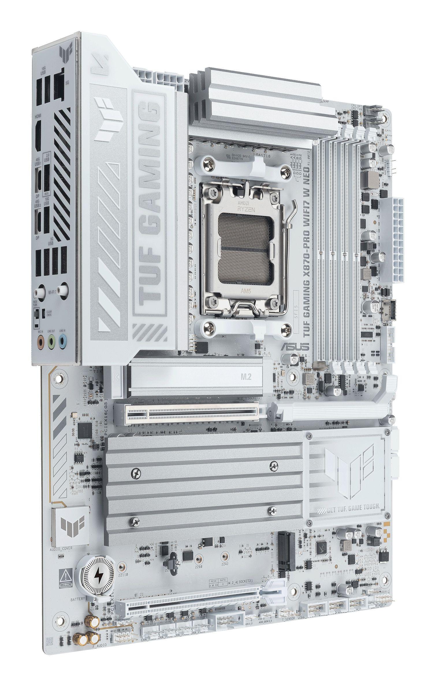Motherboard ASUS TUF GAMING X870-PRO WIFI7 W NEO (AM5 - ATX - Duplo canal - Branco), miniatura 2