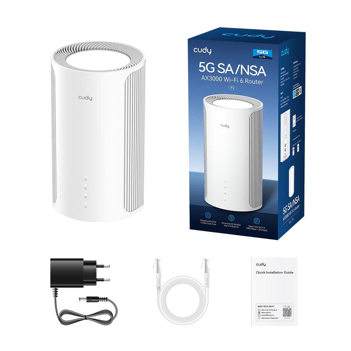 Router 5G CUDY P2 (Wi-Fi 6 - 2402 Mbit/s - Banda dupla - Branco), miniatura 4