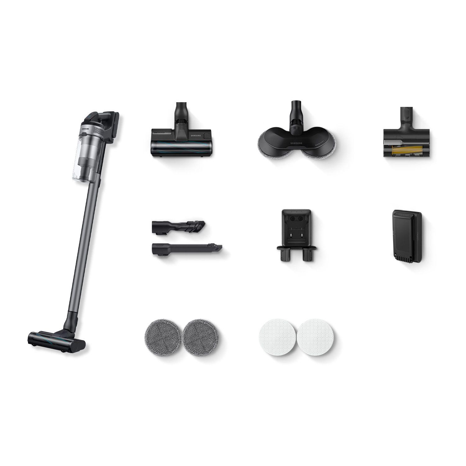 Aspirador Vertical SAMSUNG VS20B75ADR5/WA Jet75E Pro (Altura 113 cm - Preto/Cinzento)