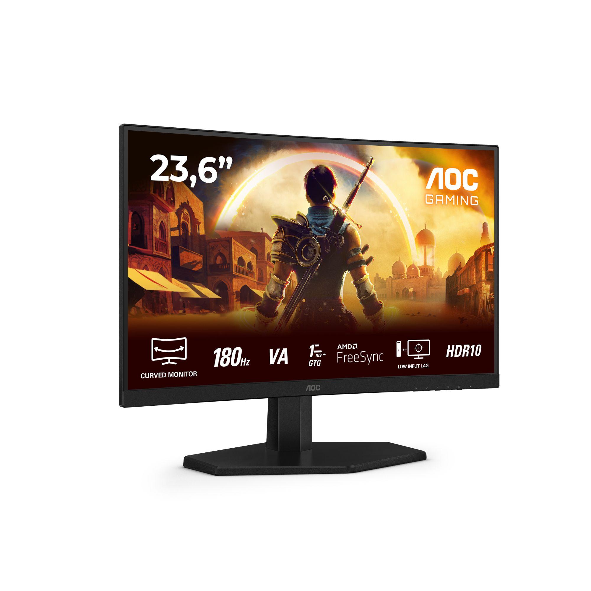 Monitor AOC C24G42E (23,6" - VA - 180 Hz - Preto e Vermelho) — miniatura 2