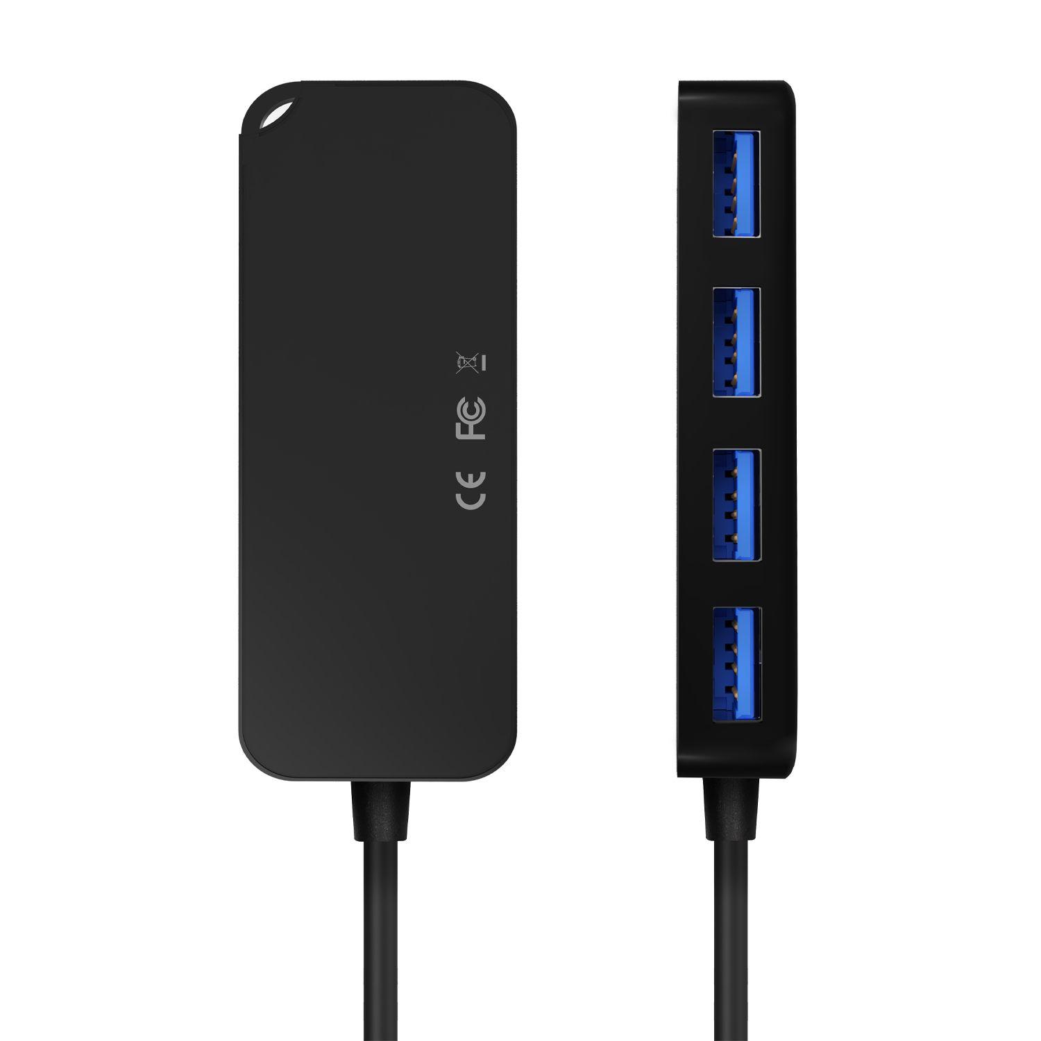 Hub USB AISENS A106-0713 (0,15 m - USB 2.0 / USB 1.1 - Preto) — miniatura 3