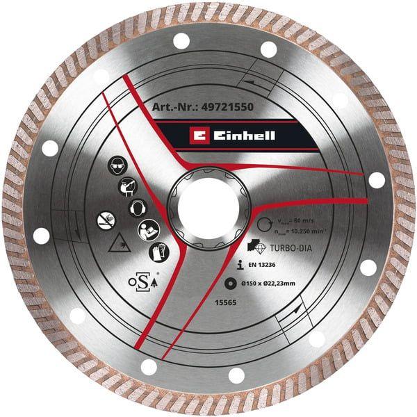 Disco de Corte Diamantado Fino EINHELL 49721550 (Ø 150 mm x 1,6 mm - Furo M14)