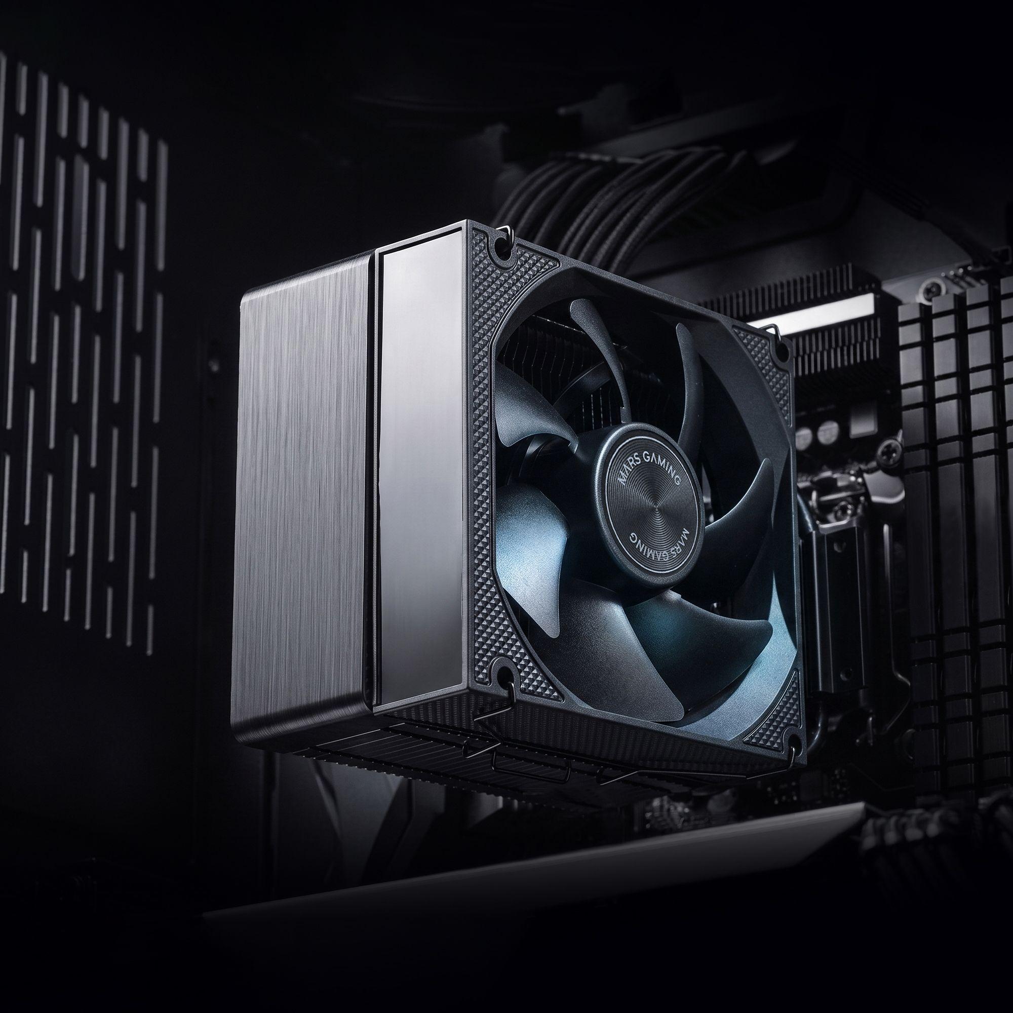 Dissipador CPU MARS GAMING MCPU-XPRO (Tripla torre - 90 mm - Altura 13,6 cm - Preto) — miniatura 4