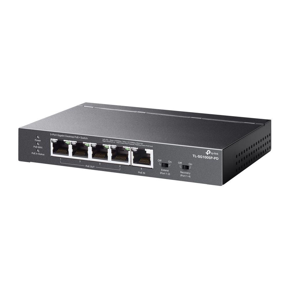Switch TP-LINK TL-SG1005P-PD (Gigabit Ethernet - 10 Gbit/s - Preto) — miniatura 2