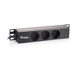 Unidade de Distribuição de Energia (PDU) EQUIP 333302 (1U - 10″ - 3 tomadas - 16 A - Prateado)