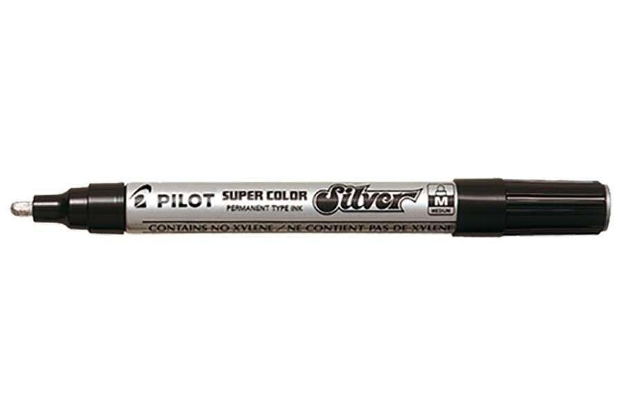 Marcador Permanente PILOT Super Color SC-S-M (Metálico - Prateado)