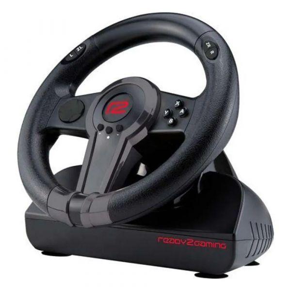 Conjunto de Volante e Pedais READY2GAMING Nintendo Switch Racing Wheel (Nintendo Switch - Preto)