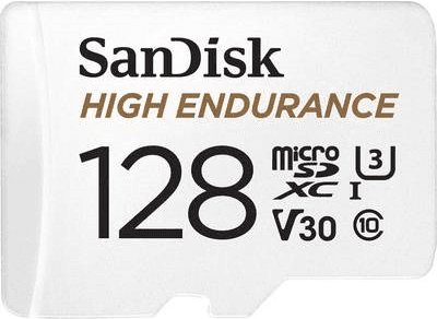 Cartão de Memória SANDISK High Endurance SDSQQNR-128G-GN6IA (128GB - Classe 10 - 100 MB/s - Branco)