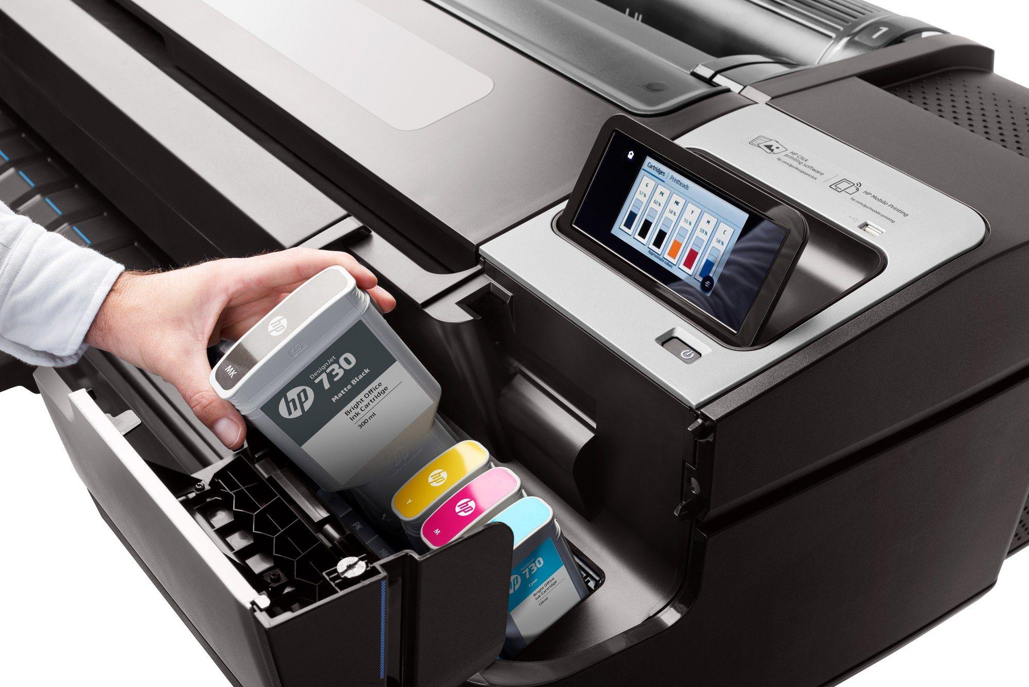 Plotter HP DesignJet T1700 (Com Fios - Preto) — miniatura 8