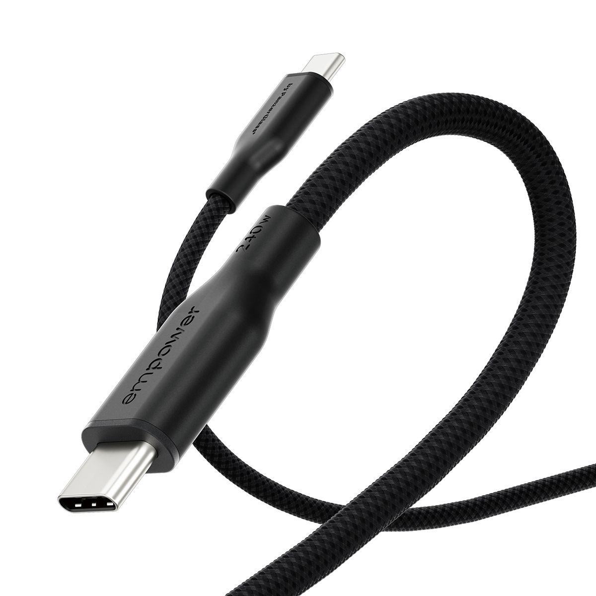 Cabo USB-C PANZERGLASS empower Racing 240W USB-C para USB-C (2 m - Preto) — miniatura 5