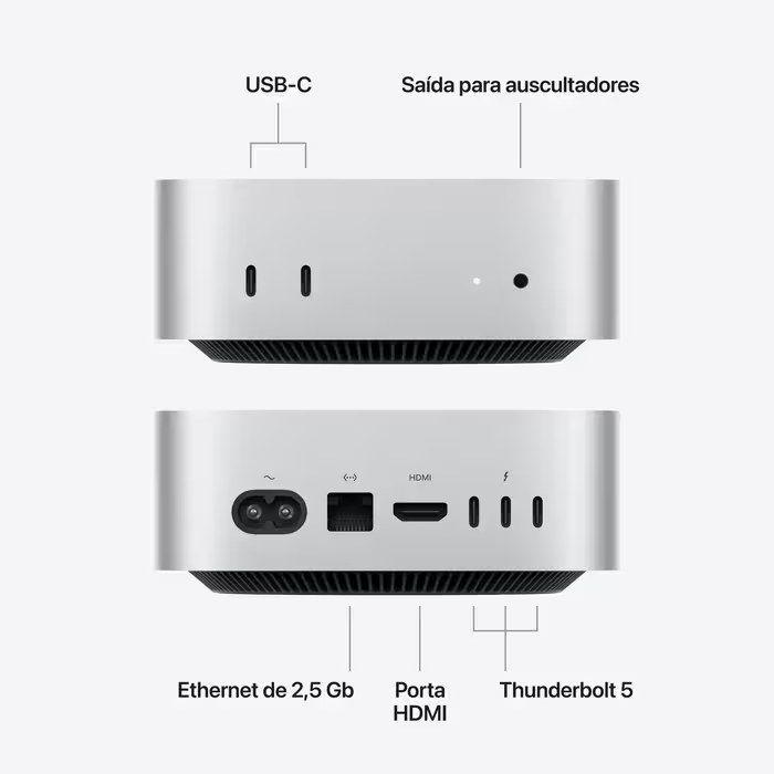 Computador APPLE Mac mini M5 Pro (macOS 27 Golden Gate - Apple M - M5 Pro - Prateado) — miniatura 3