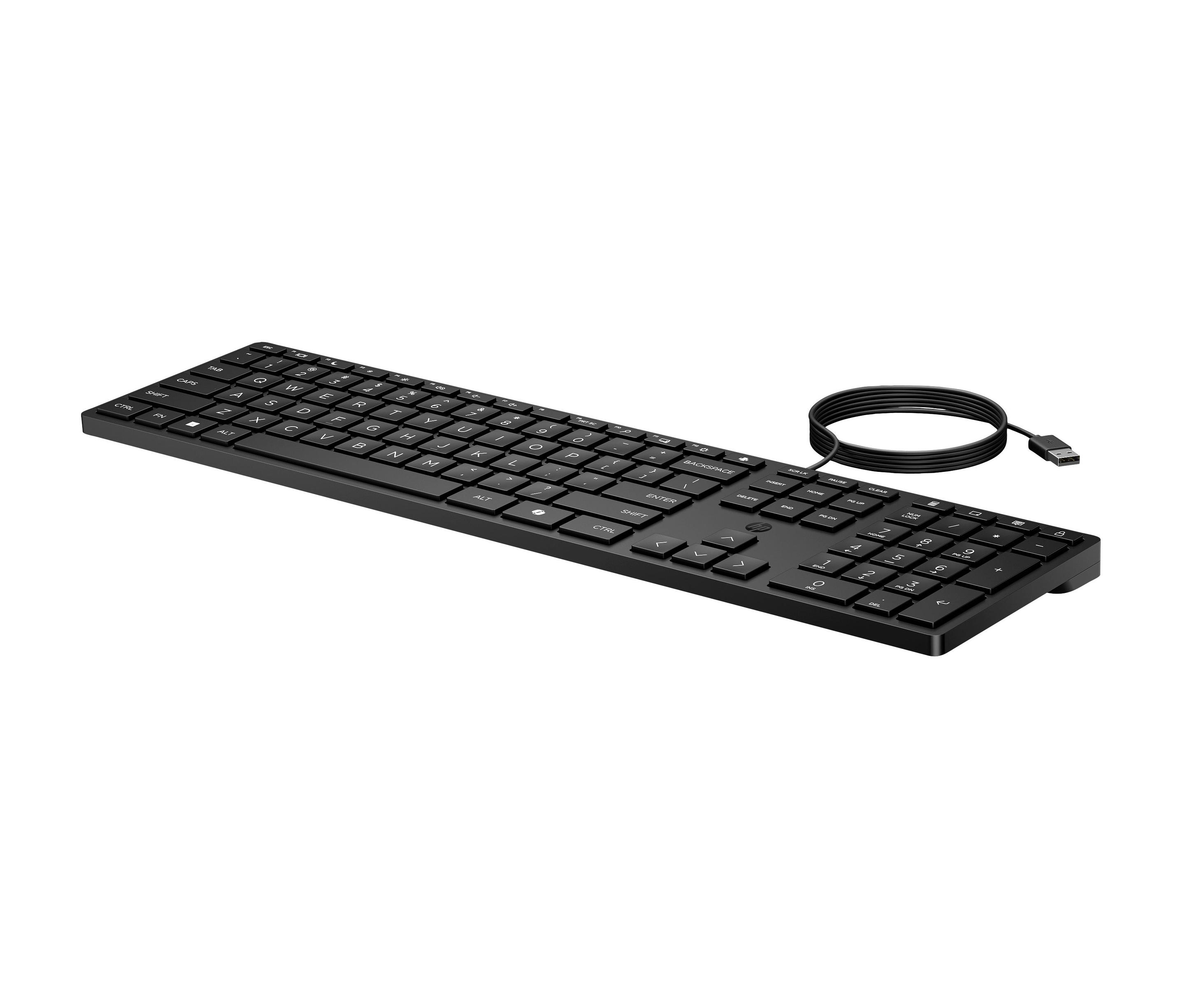 Teclado HP 320K (Interruptor de membrana - Tamanho completo - USB - Preto) — miniatura 3