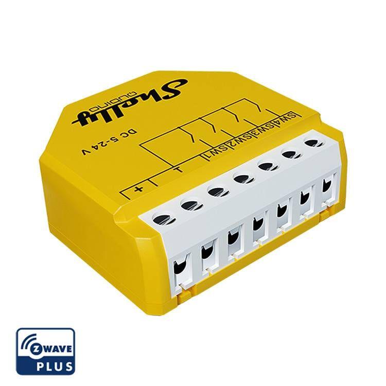 Módulo de Ativação de Cenários SHELLY Qubino Wave i4 DC (Plástico - Amarelo)