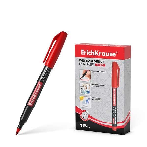 Marcador Permanente ERICHKRAUSE P-70 (Vermelho)