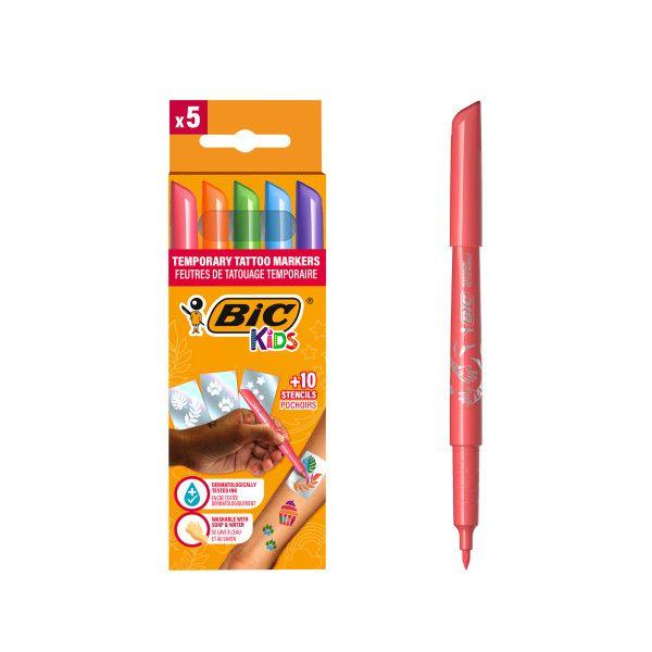 Conjunto de Marcadores para Tatuagens Temporárias BIC KIDS Tattoo (Cores Sortidas)