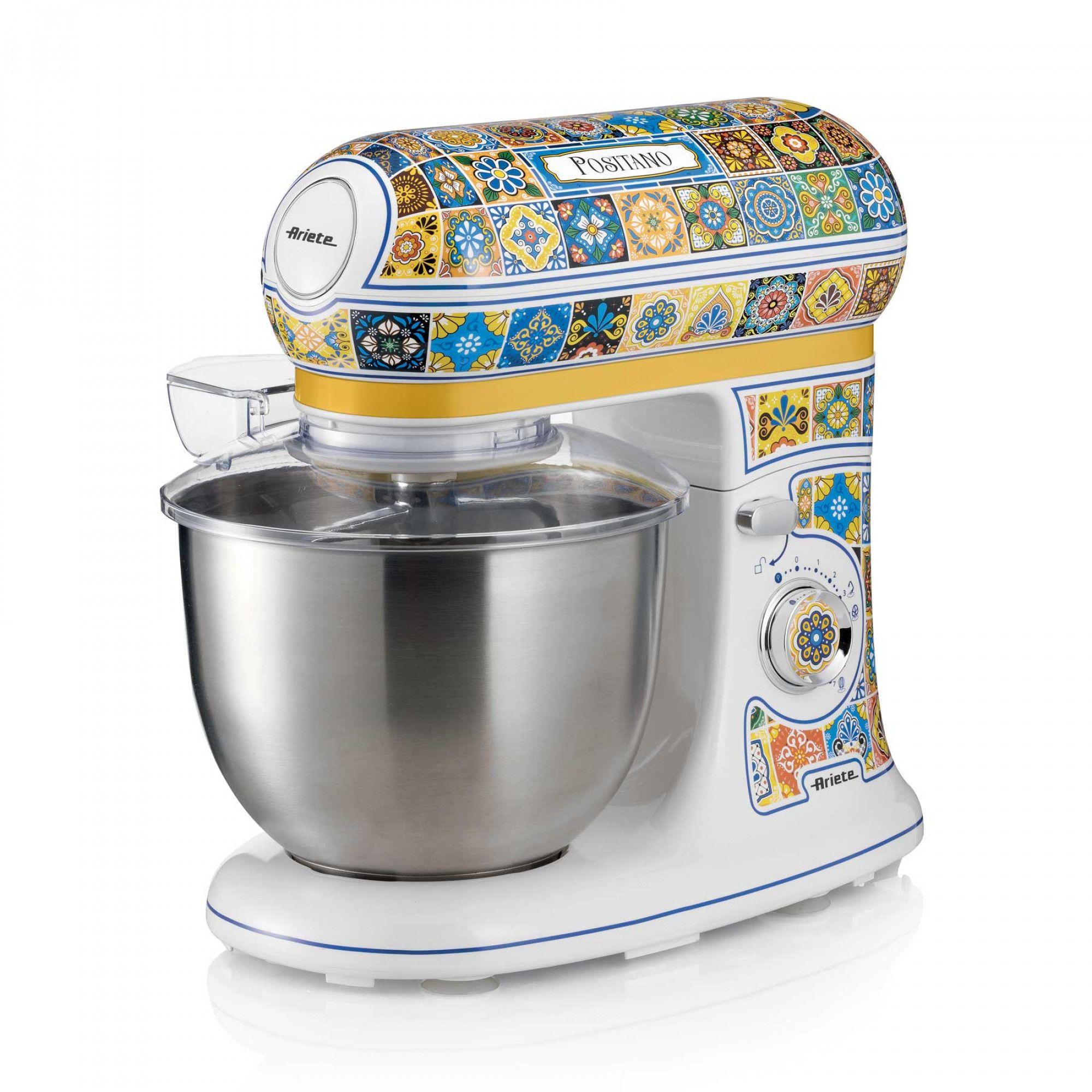 Batedeira Planetária ARIETE Positano (2400 W - 5,5 l - Altura 38,5 cm - Azul e Amarelo)