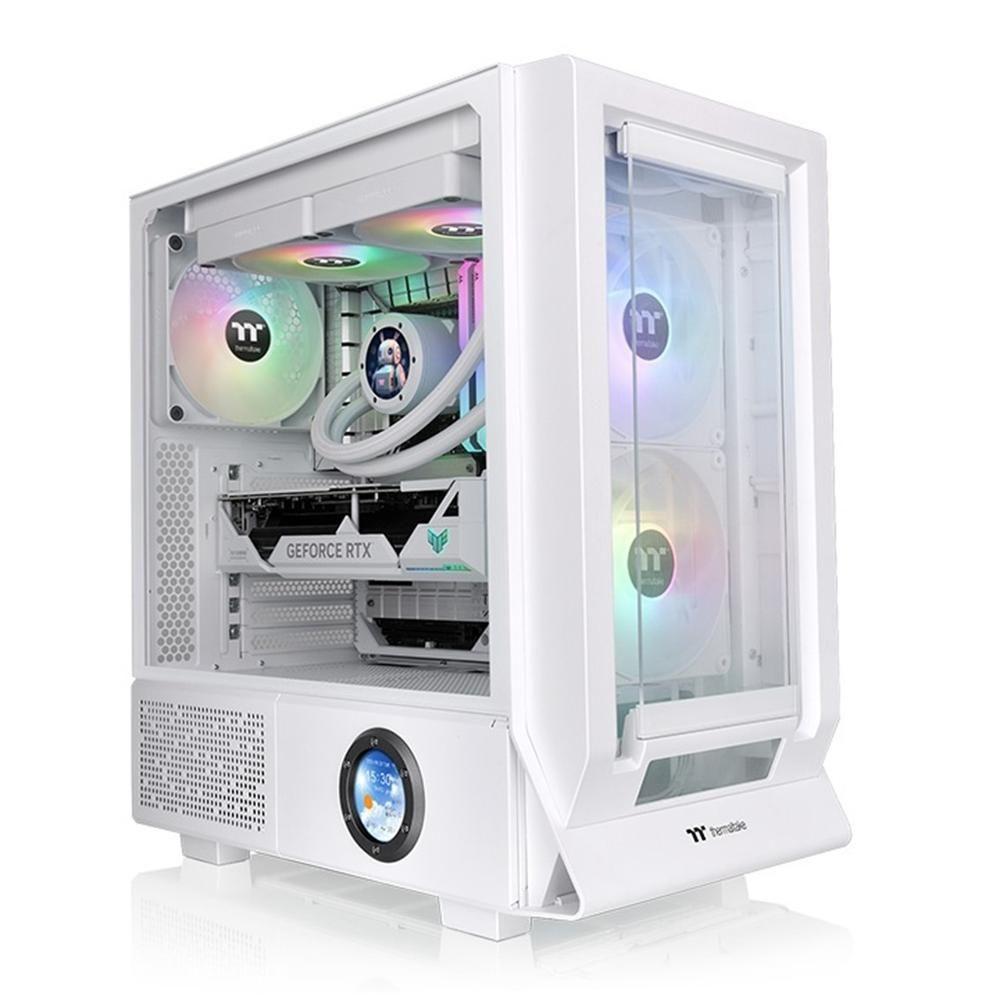 Caixa PC Gaming THERMALTAKE Ceres 350 MX (Midi Tower - SPCC - Multicolor - Branco)