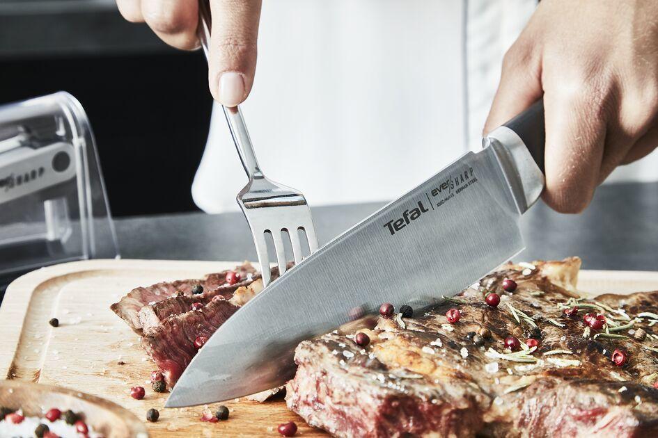 Faca de Chef TEFAL Ever Sharp K2569004 (Aço inoxidável - Preto/Inox) — miniatura 13