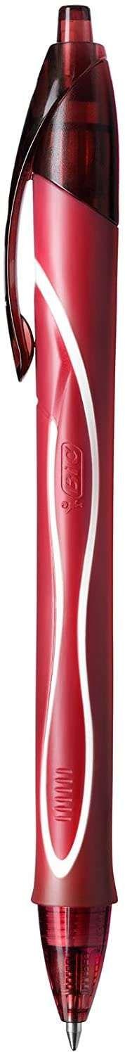 Caneta de Gel Retrátil BIC Gel-ocity Quick Dry (Emborrachado - Vermelho)