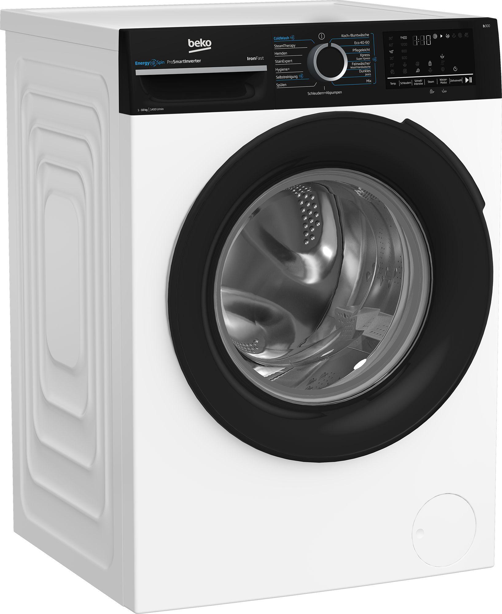 Máquina de Lavar Roupa Independente BEKO BM3WFU41041W (1400 RPM - B - 51 l - Branco/Preto), miniatura 2
