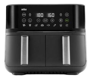 Fritadeira de Ar Quente Independente BRAUN TwinCook 3 TD3030IBK (2850 W - 220 °C - 80 °C - Preto)