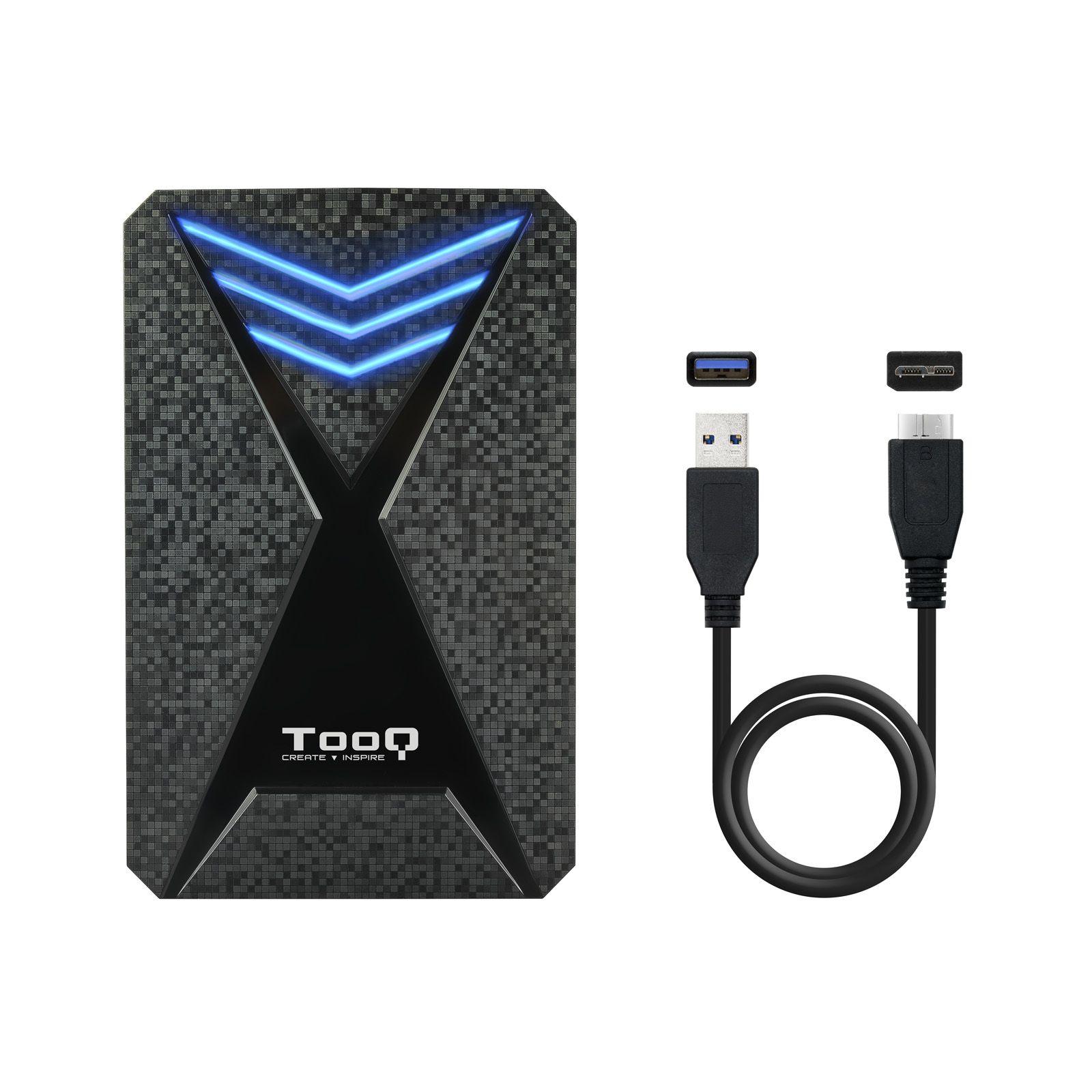 Caixa Externa TOOQ TQE-2550BL (4 TB - 2.5" - SATA I, SATA II e SATA III - Preto), miniatura 4