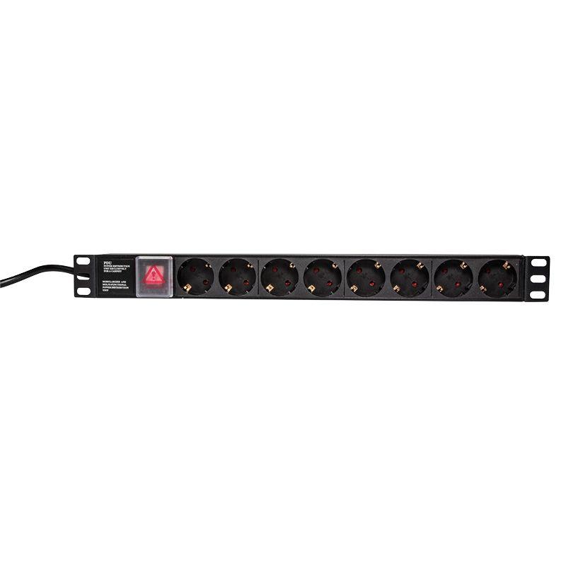 Régua de Tomadas PDU LOGILINK PDU8C01 (1U - Tipo F - Preto)