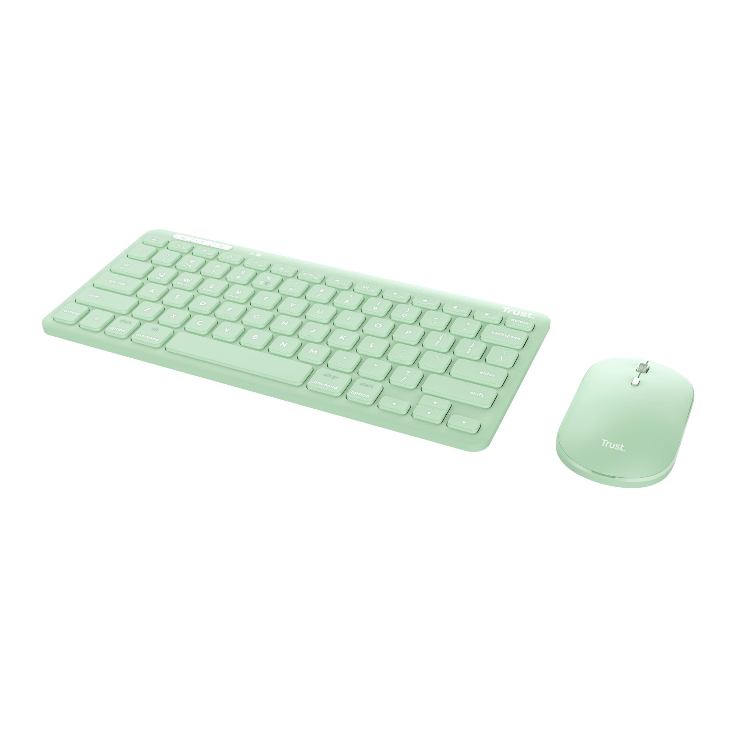 Teclado e Rato TRUST Lyra (Inglês - Teclas tesoura - Mini - Verde) — miniatura 2