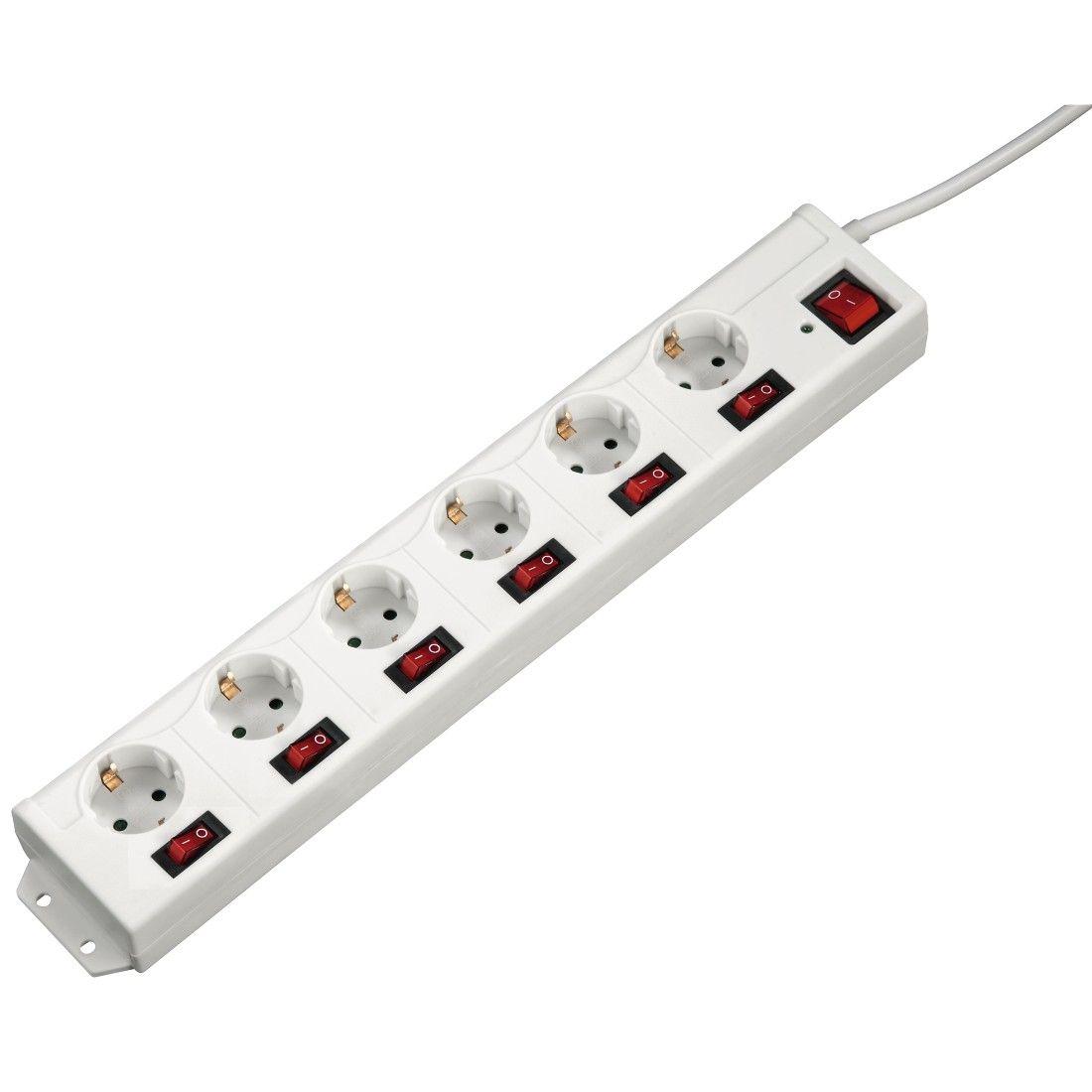 Bloco de Tomadas HAMA 137239 (Branco)