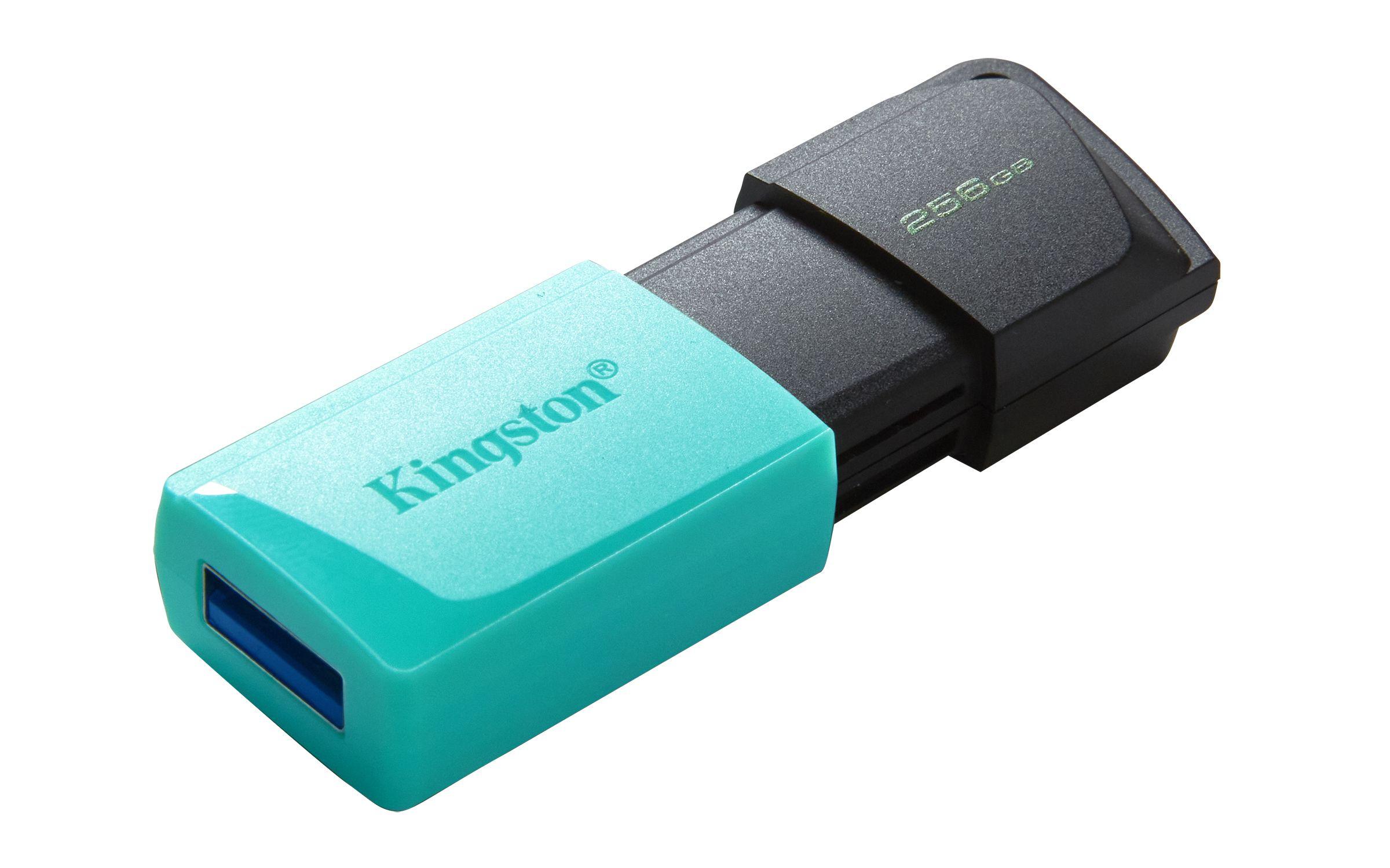 Pen USB KINGSTON DataTraveler Exodia M (256 GB - Deslizante - USB Tipo-A - Preto e Turquesa) — miniatura 4