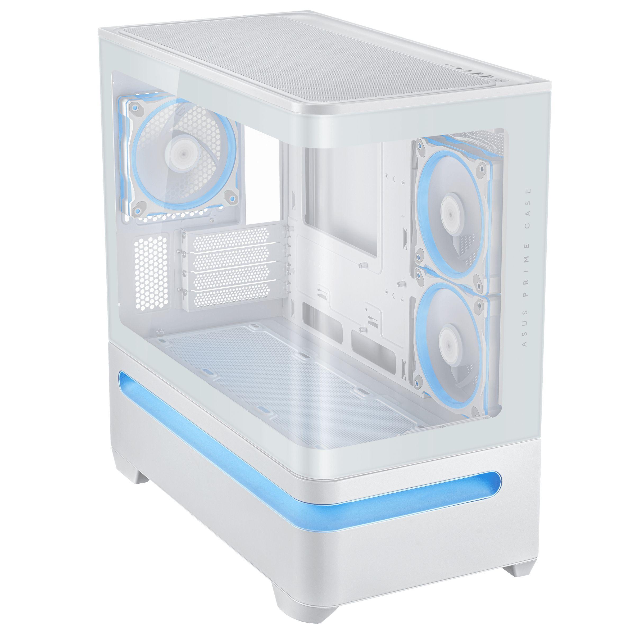Caixa PC ASUS PRIME AP202 ARGB (micro ATX, Mini-ITX - Mini Tower - Micro-ATX, Mini-ITX - Branco) — miniatura 3