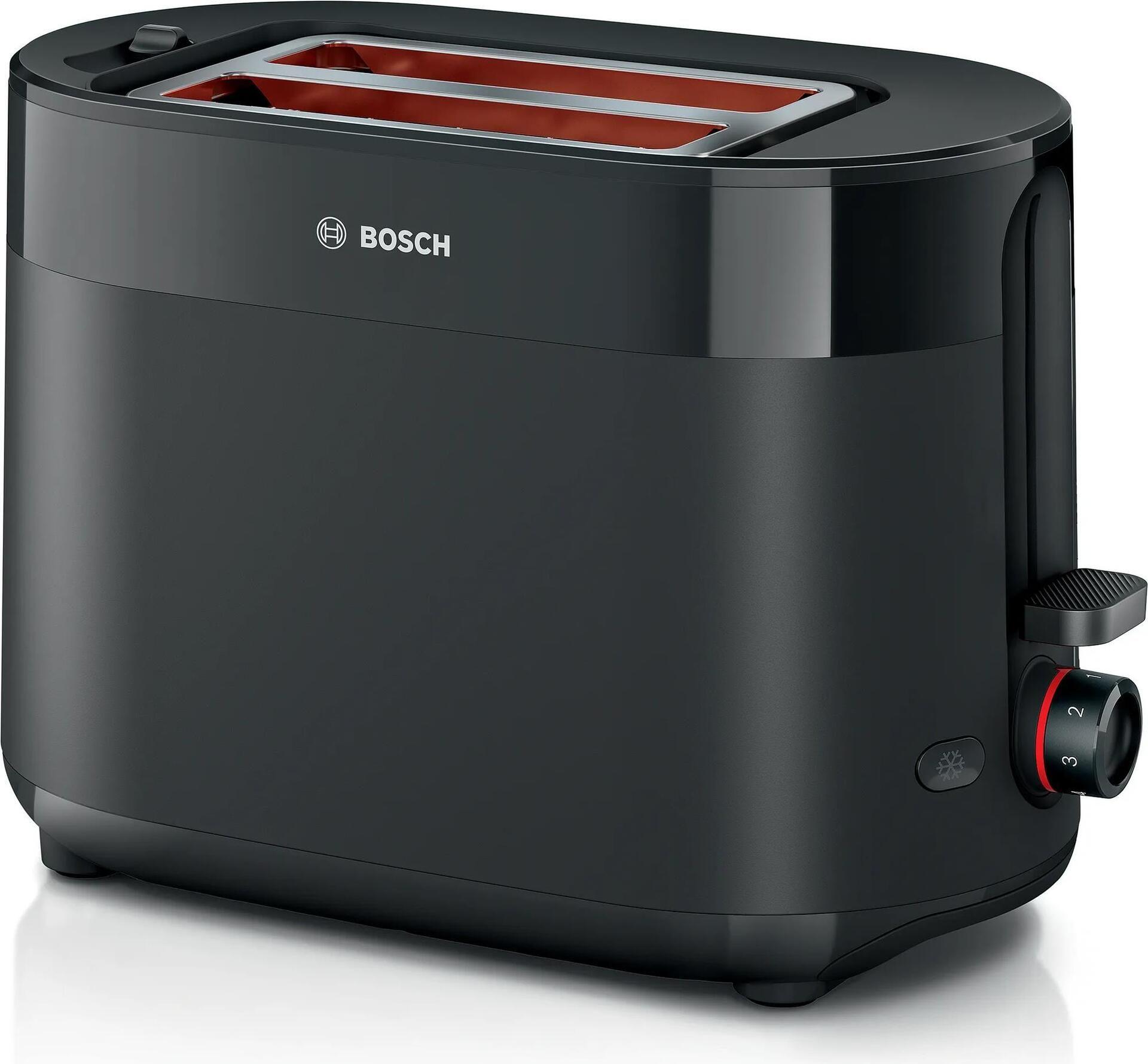 Torradeira BOSCH TAT2M123 (950 W - 2 fatias - Plástico - Preto)
