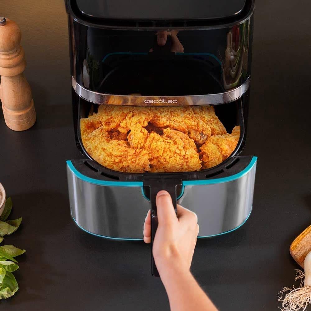 Fritadeira sem Óleo CECOTEC Cecofry Full Inox Pro 5500 (1700 W - 200 °C - 80 °C - Preto e Inox), miniatura 3