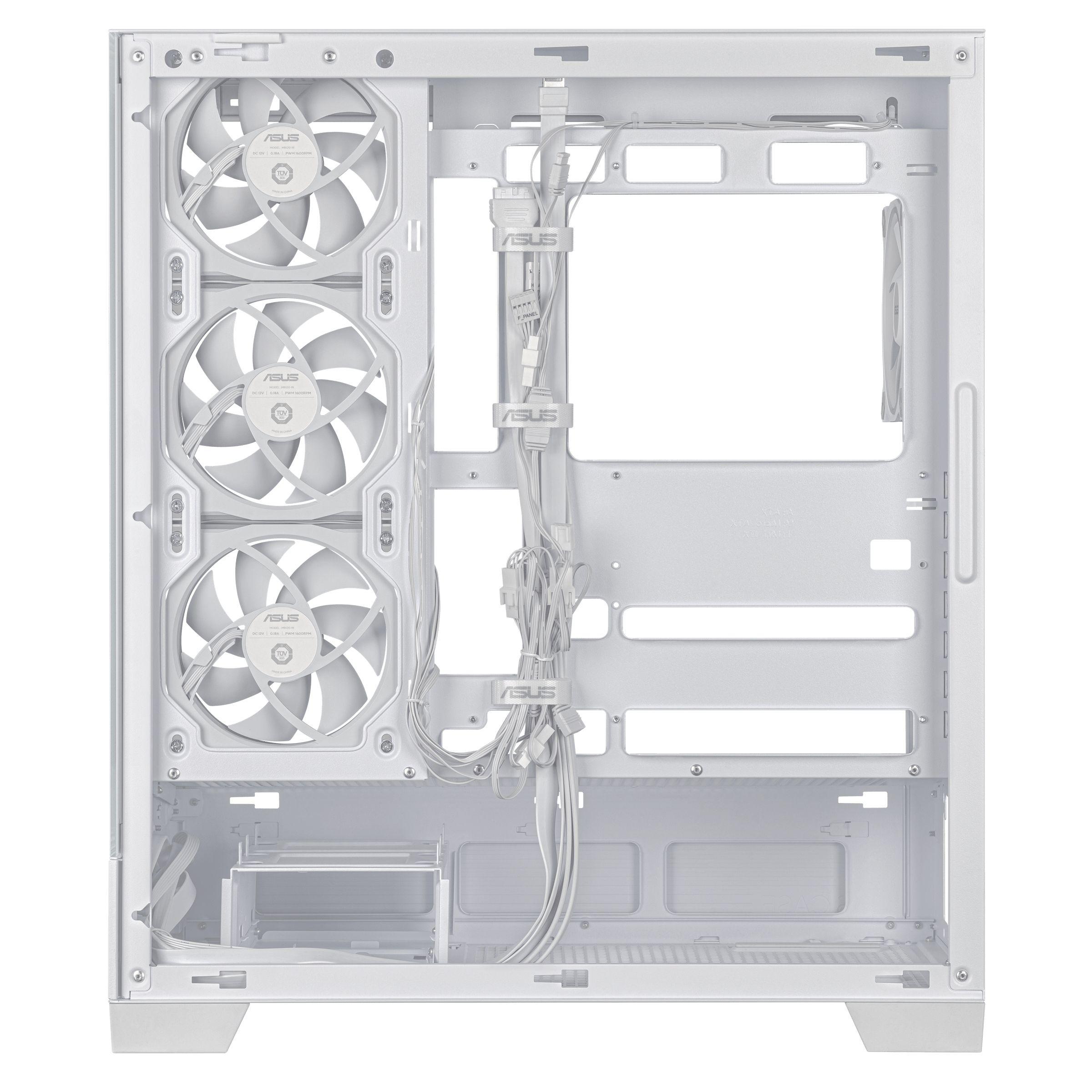 Caixa PC ASUS A31 Plus (ATX, micro ATX, Mini-ITX - Midi Tower - Metal - Branco) — miniatura 3
