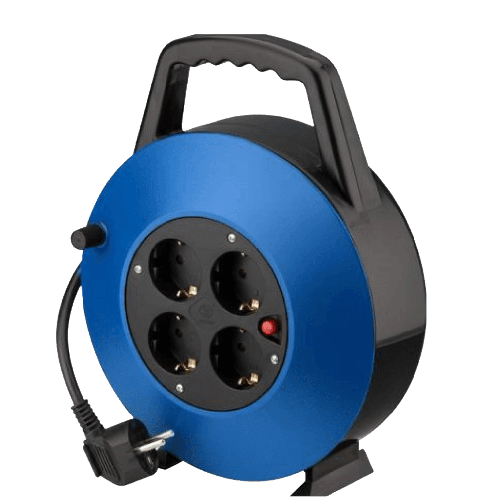 Extensão Elétrica Enrolável PHASAK BN 3411 (10 m - Azul e Preto)