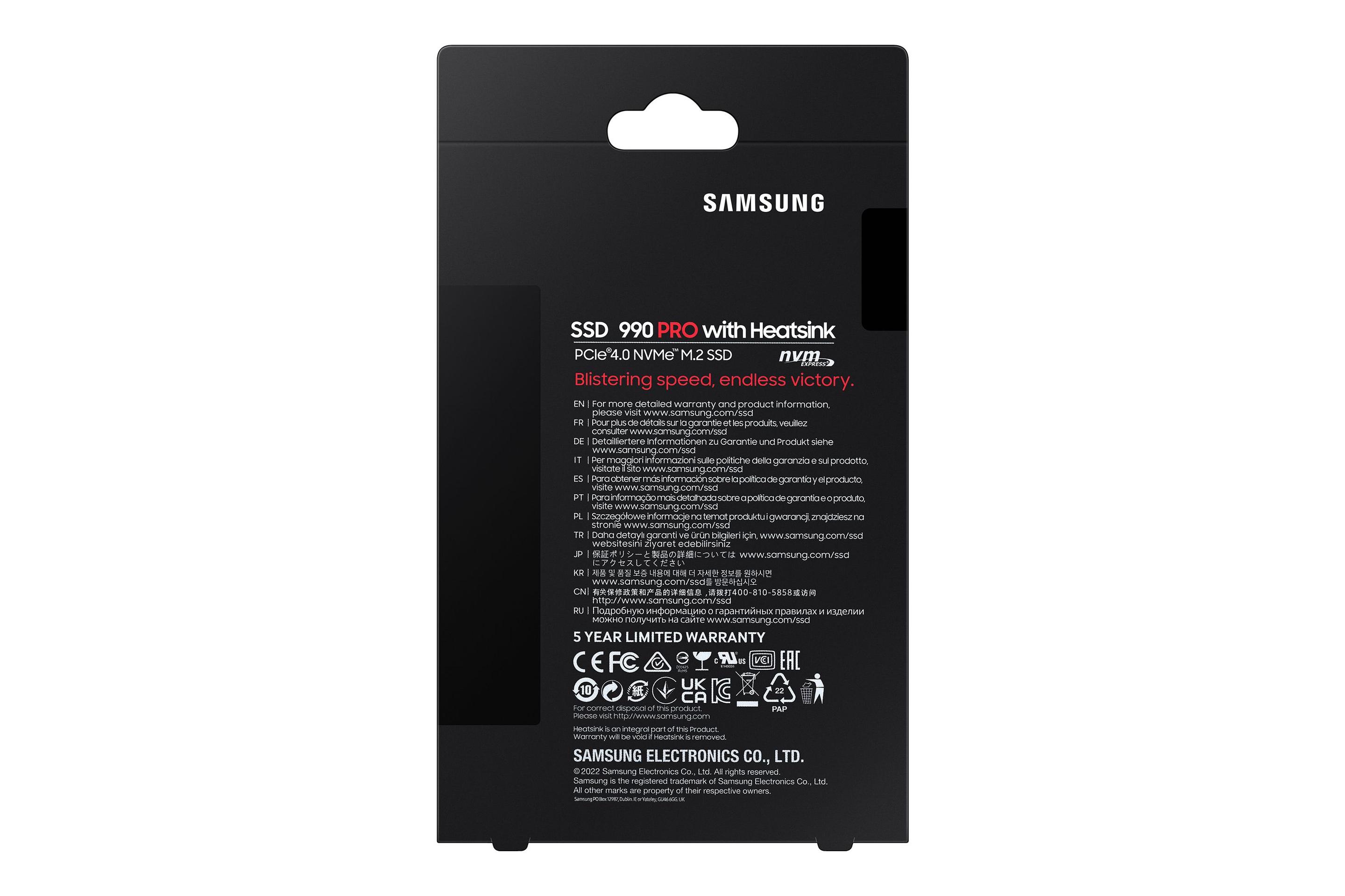 Unidade SSD Interna SAMSUNG 990 PRO com Dissipador (4 TB - M.2 2280 - PCI Express 4.0 NVMe) — miniatura 9