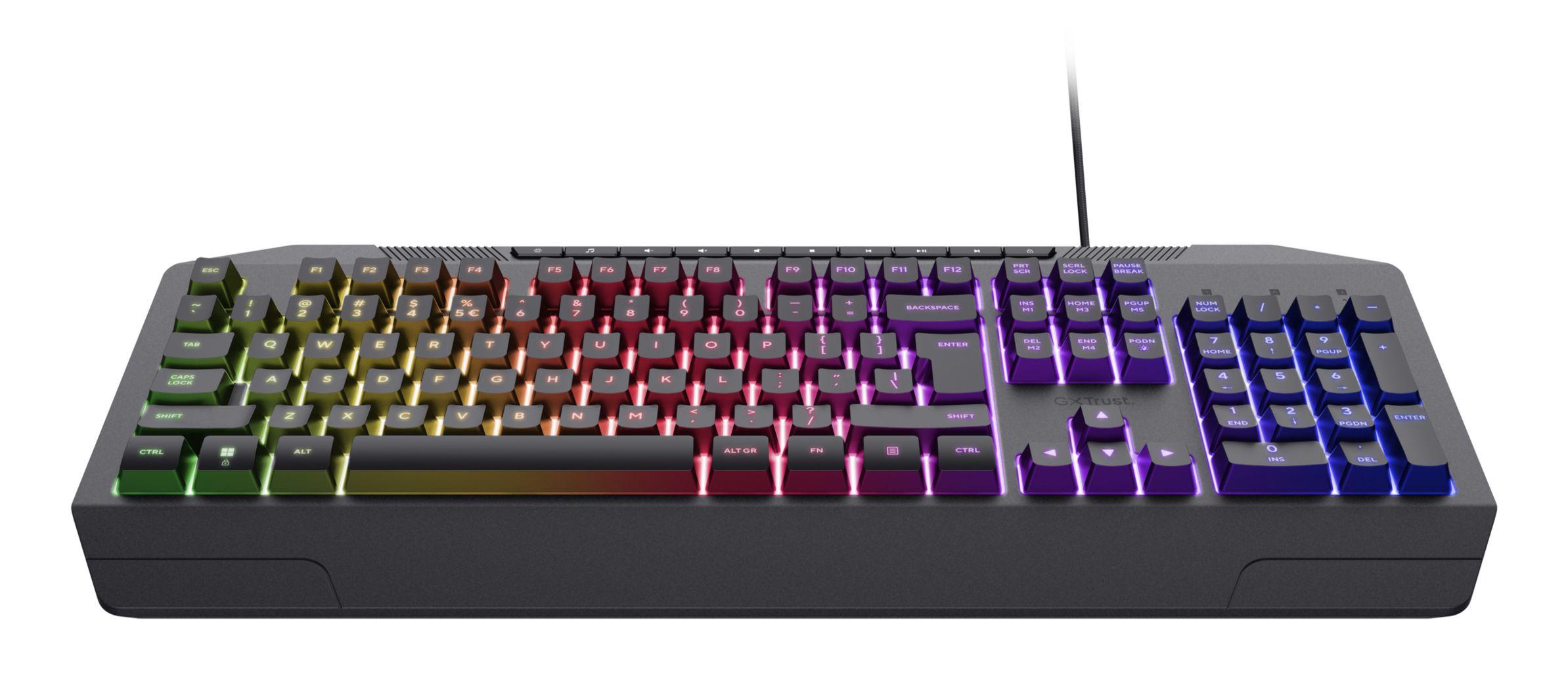 Teclado TRUST GXT 836 Evocx (Inglês - Interruptor de membrana - 110% - Preto) — miniatura 3