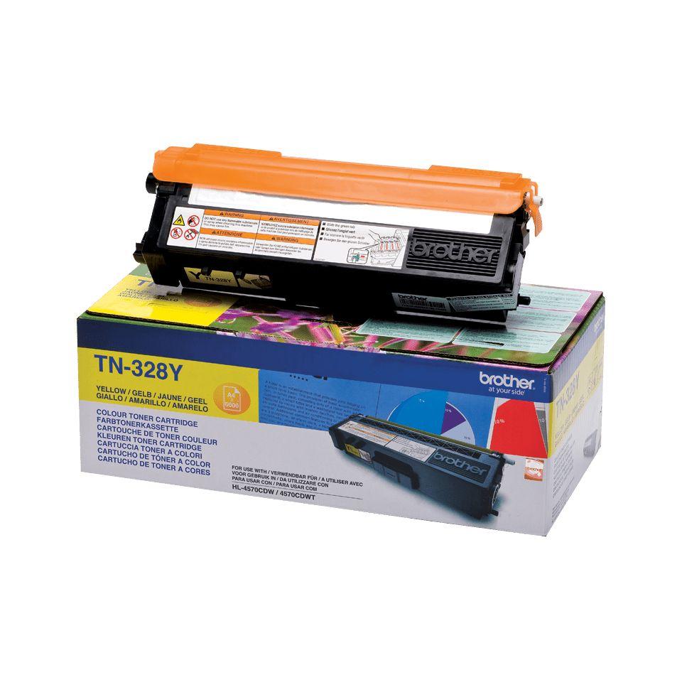 Toner BROTHER TN-328Y (6000 páginas - HL-4570CDW, HL-4570CDWT - Amarelo)
