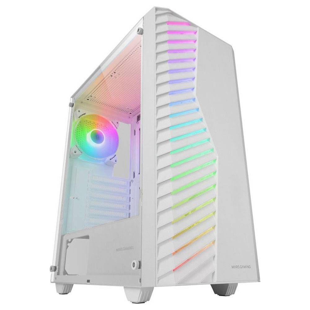 Caixa ATX MARS GAMING MC-VOLT (ATX, Micro ATX, Mini-ITX - Semitorre - SGCC, vidro temperado - Branco) — miniatura 3