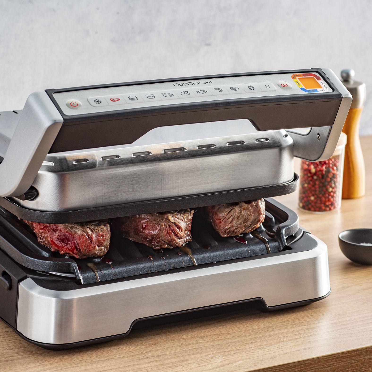 Grelhador de Contacto TEFAL OptiGrill 2in1 GC773D10 (Altura 18,9 cm - Aço inoxidável), miniatura 3