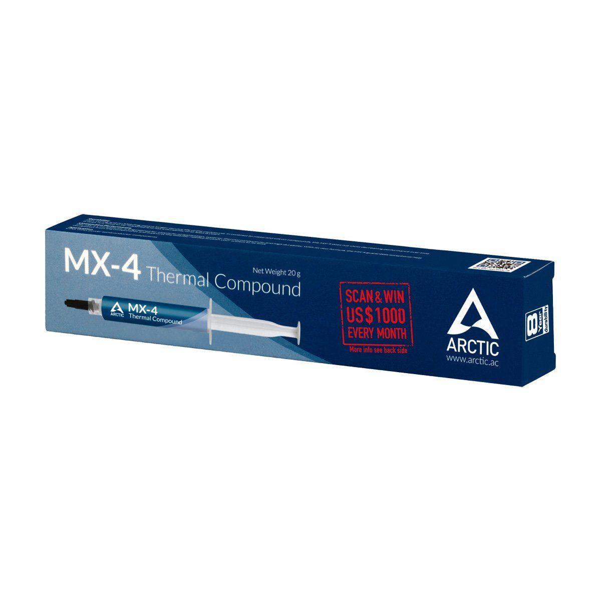 Pasta Térmica ARCTIC MX-4 2019 (Cola térmica - 8,5 W/m·K - 2,5 g/cm³ - Azul e Branco) — miniatura 2