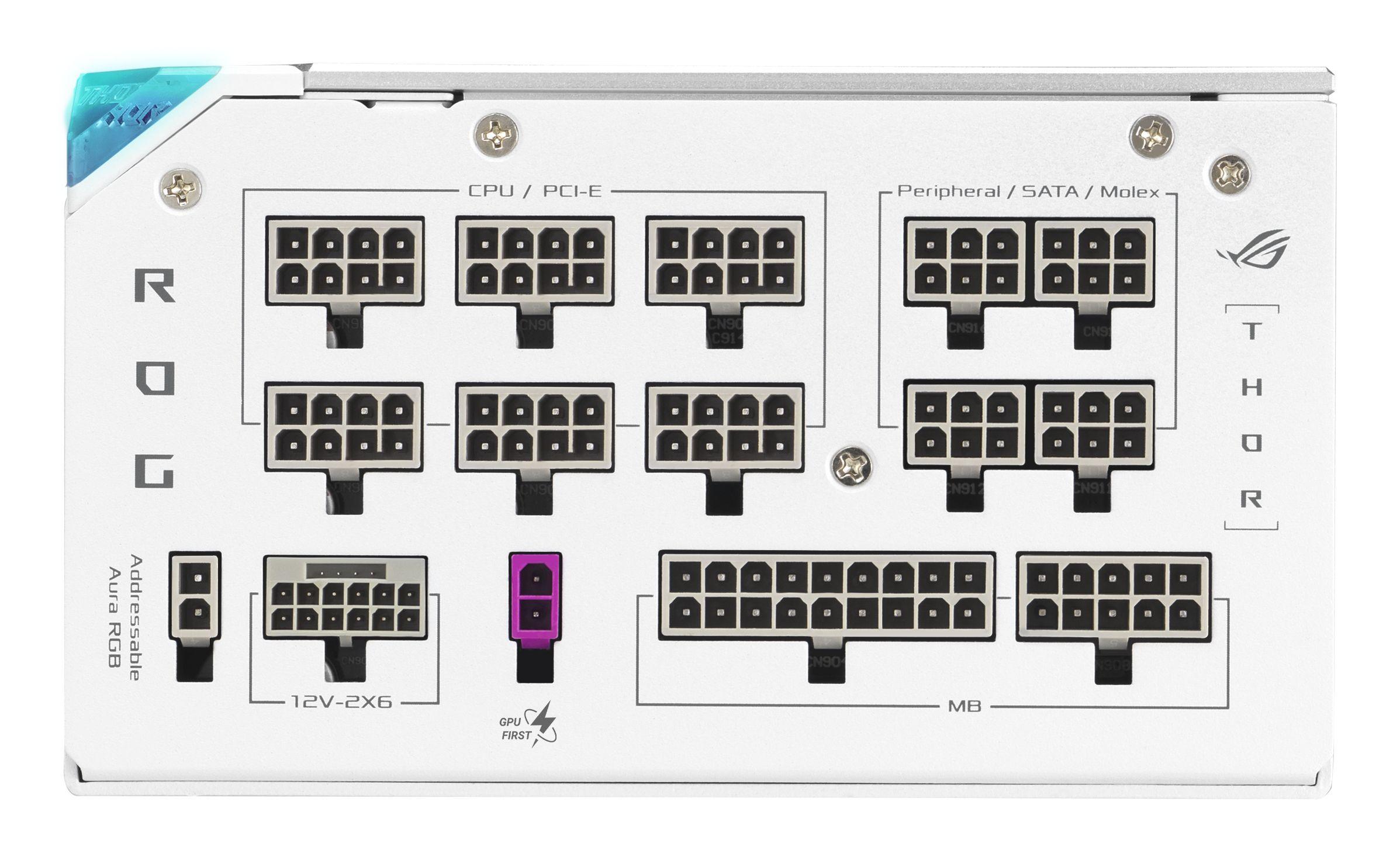 Fonte de Alimentação ASUS ROG Thor 1200P3 White Gaming Edition (ATX - 1200 W - 80 Plus Platinum - Branco), miniatura 5