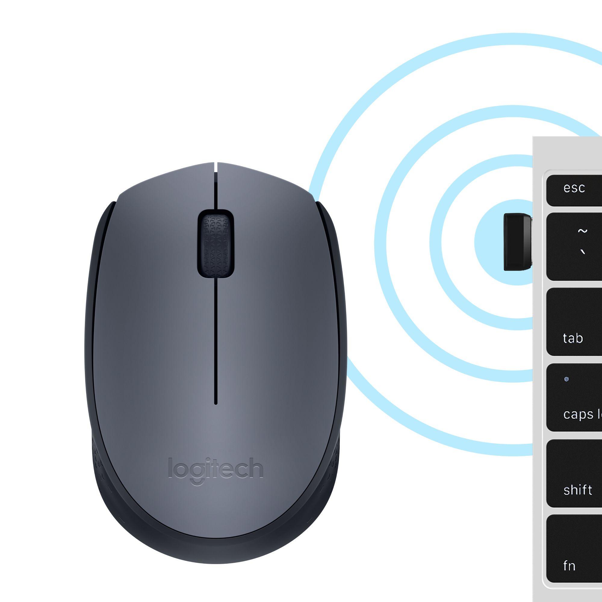 Rato LOGITECH M170 (Ambidestro - 1000 DPI - Ótico - Cinzento) — miniatura 6