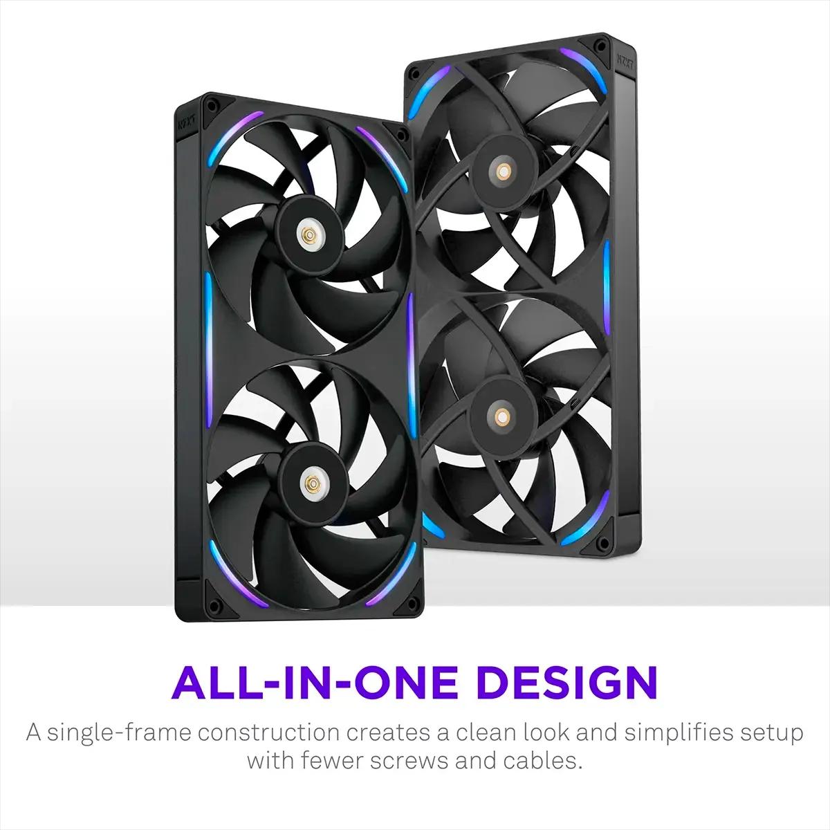 Ventoinha NZXT F280X (Multi - 12,8 W - Preto) — miniatura 2