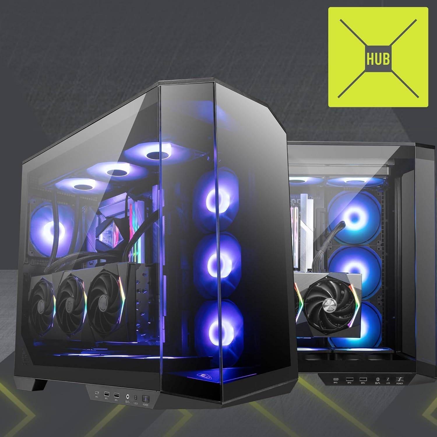 Caixa PC Gaming MSI MAG PANO 100R PZ (ATX, micro ATX, Mini-ATX - Midi Tower - ATX, Micro-ATX, Mini-ITX - Preto) — miniatura 4