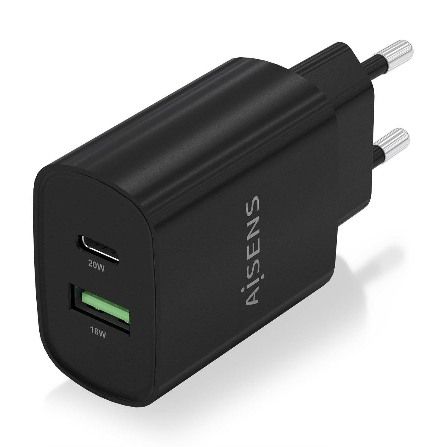 Carregador de Parede AISENS A110-0755 (20 W - Preto), miniatura 2