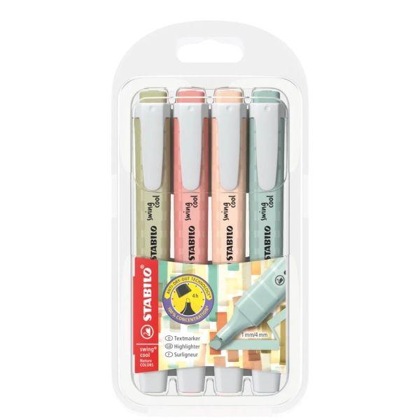 Marcadores Fluorescentes STABILO Swing Cool NatureCOLORS 275/4-09 (Multicor)